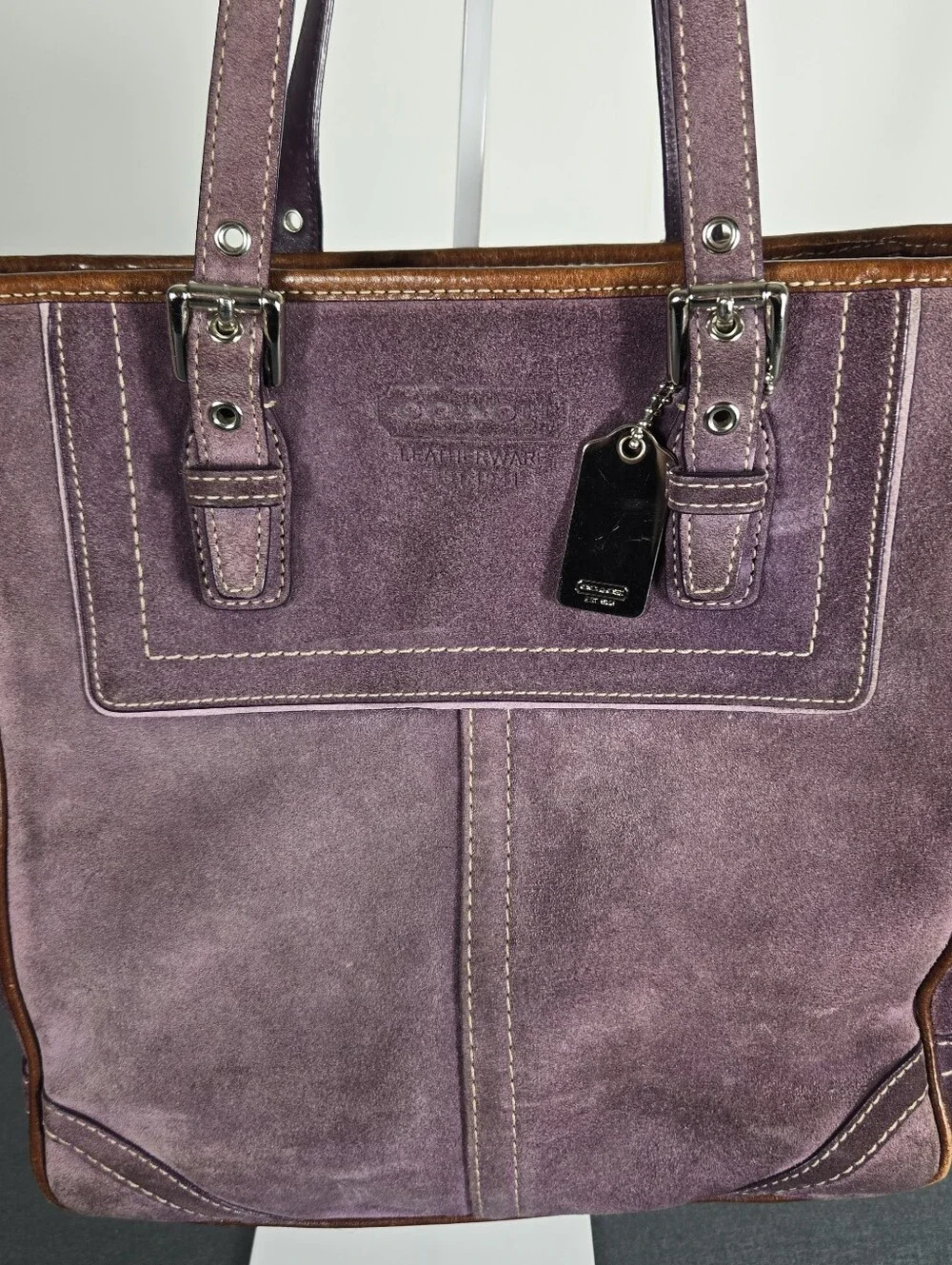 Coach suede tote